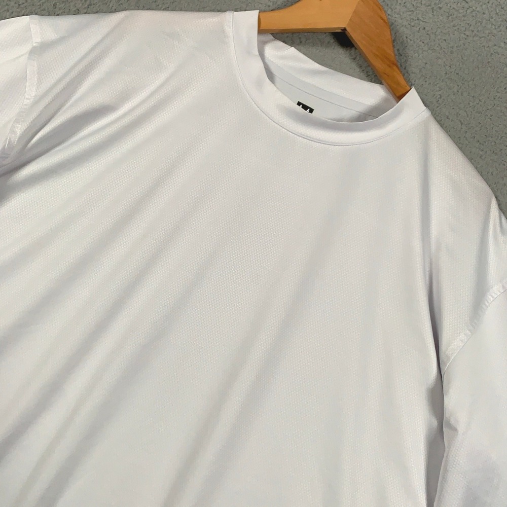 ASRV Silver-Lite Mesh Tee Shirt Mens Large White Training Short Sleeve Side Slit
